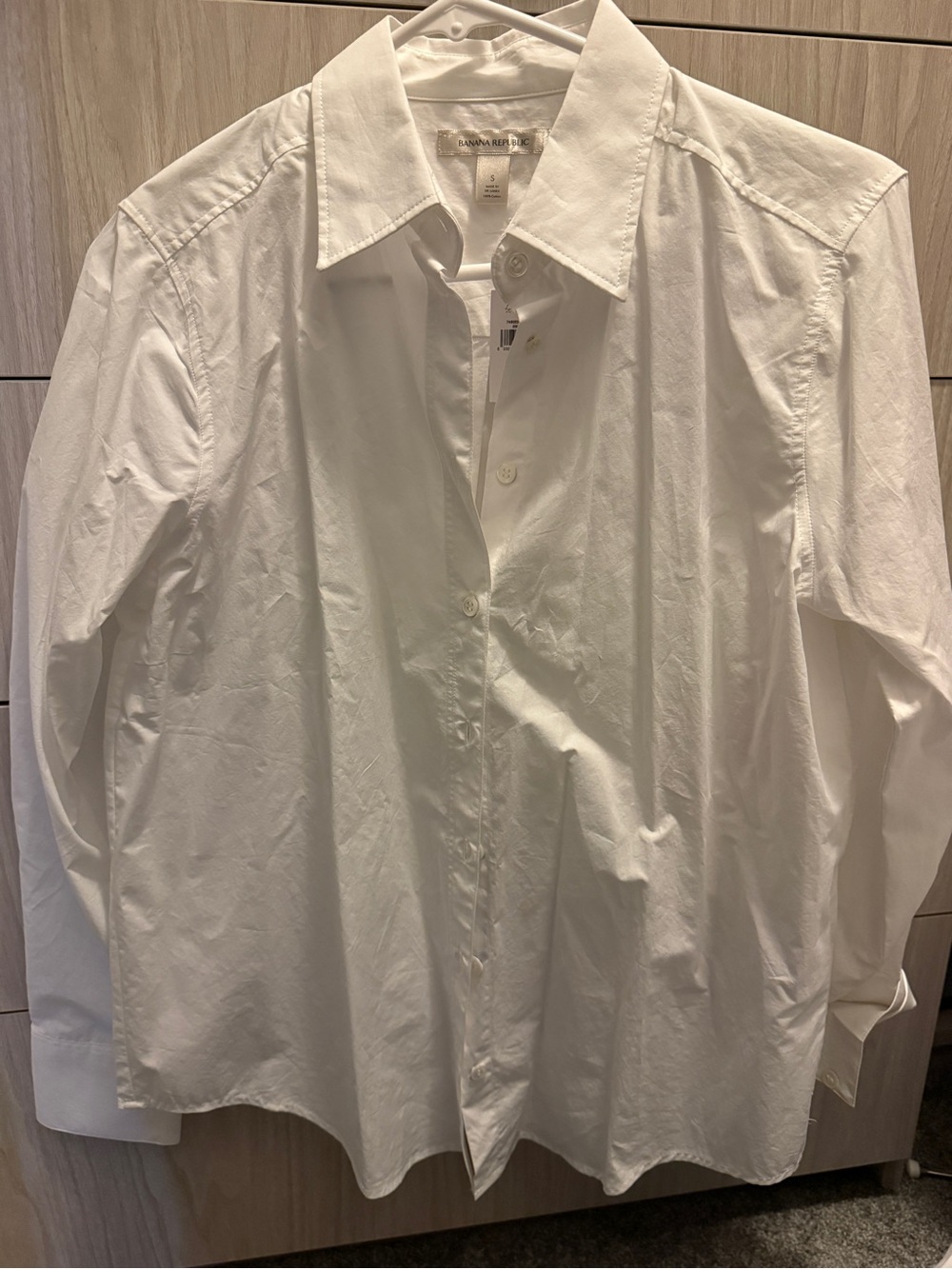 Banana Republic White Men's Dress Shirt - Classic Button-Down